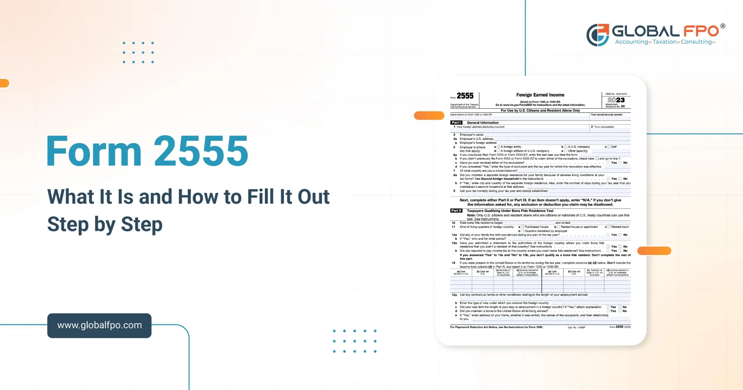 IRS Form 2555 Instructions 2026: Foreign Earned Income Exclusion Guide